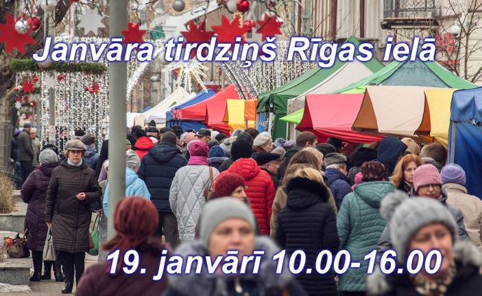 Janvāra tirdziņš Rīgas ielā