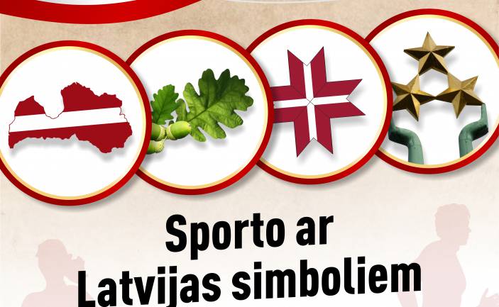 Sporto ar Latvijas simboliem