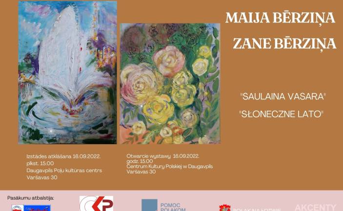 Maijas un Zanes Bērziņu gleznu izstāde 