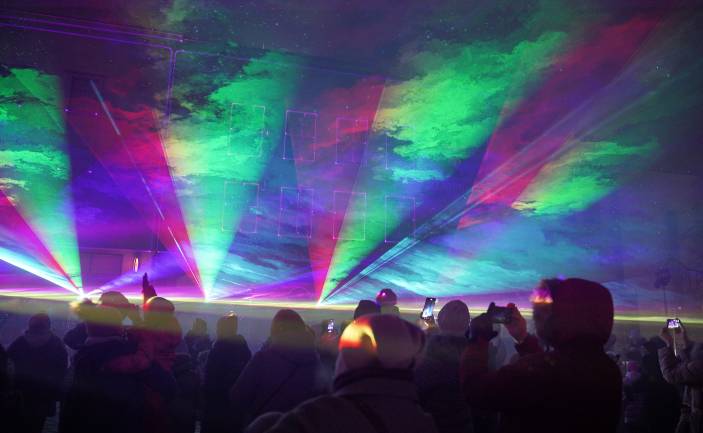 Lāzer-gaismu projekcijas izrāde “Jaunais gads Daugavpilī – 2023!”