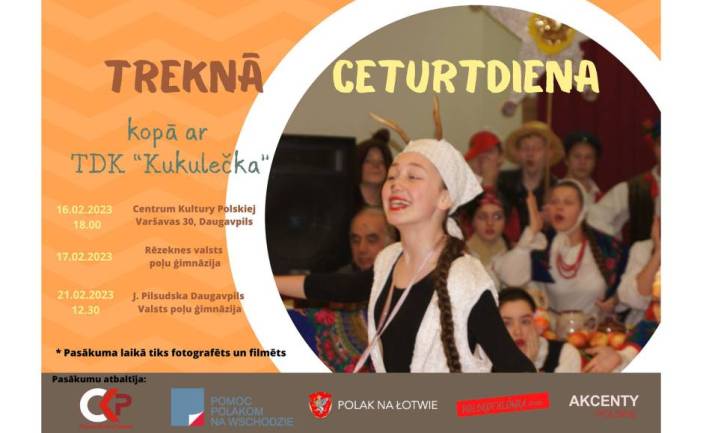 TREKNĀ CETURTDIENA POĻU KULTŪRAS CENTRĀ