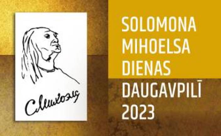 Ziedu nolikšana pie piemiņas plāksnes S.Mihoelsam