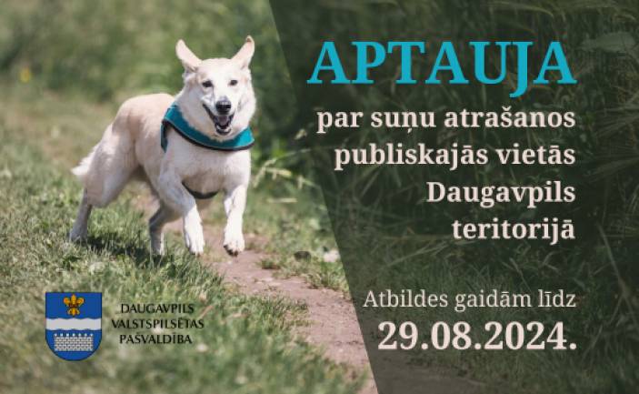 Aptauja par suņu atrašanos publiskajās vietās