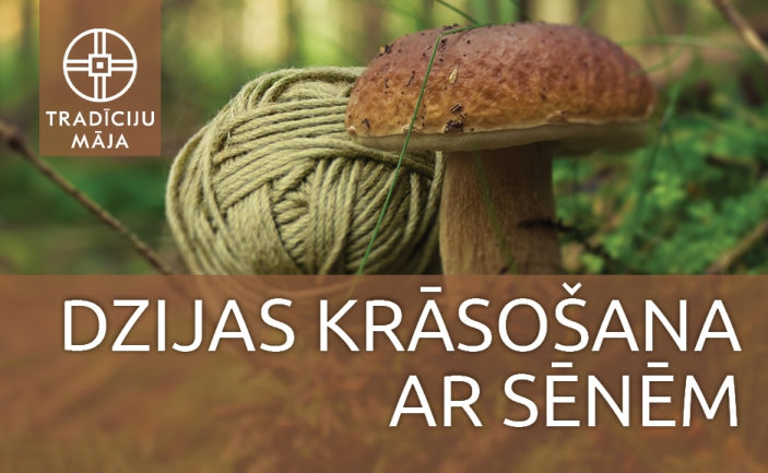 Meistarklase “Dzijas krāsošana ar sēnēm”