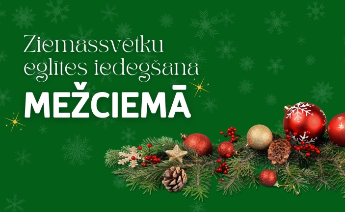 Ziemassvētku eglītes iedegšana Mežciemā