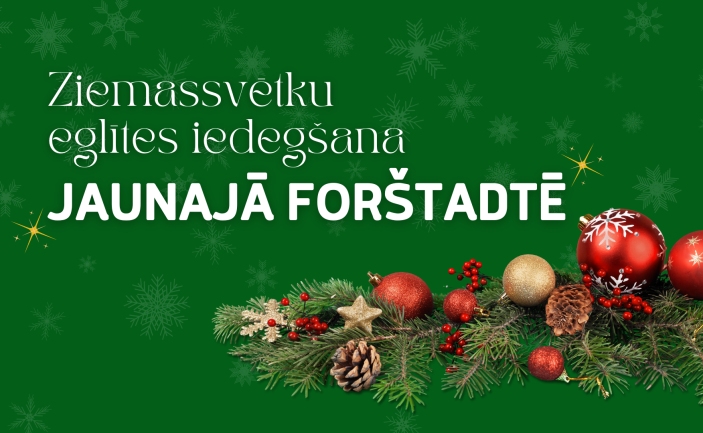 Ziemassvētku eglītes iedegšana Jaunajā Forštadtē