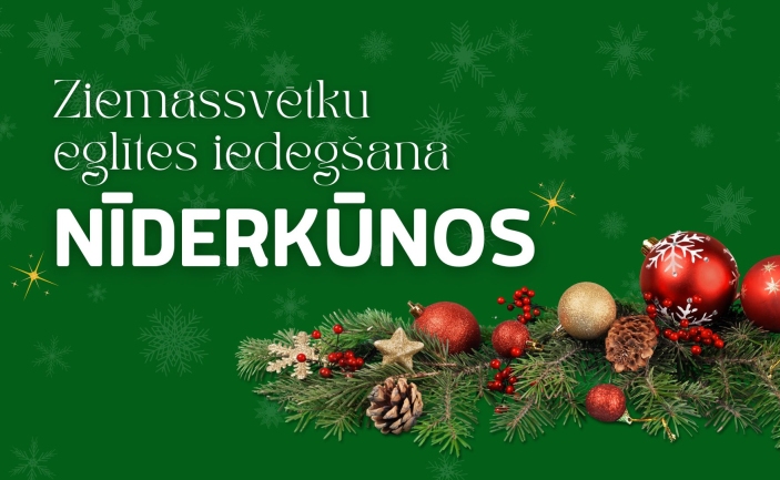 Ziemassvētku eglītes iedegšana Nīderkūnos
