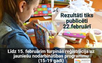 Līdz 15.februārim turpinās reģistrācija uz jauniešu vasaras nodarbinātības programmu (15-19 gadi)