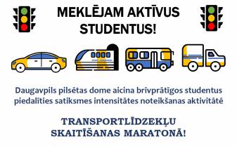 Aicinām brīvprātīgos studentus piedalīties transportlīdzekļu skaitīšanas maratonā