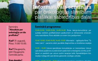 Informatīvais seminārs par onkoloģijas slimībām plašākai sabiedrības daļai