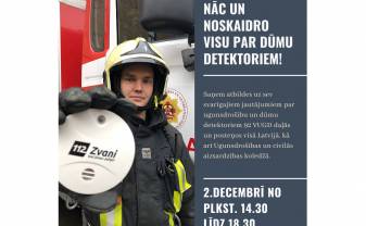 VUGD 2.decembrī organizē konsultāciju dienu par dūmu detektoriem