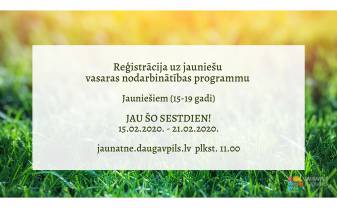 Šo sestdien sāksies reģistrācija vasaras jauniešu nodarbinātības programmā 15-19 gadi!