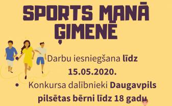 Turpinās zīmējumu konkurss bērniem ''SPORTS MANĀ ĢIMENĒ''