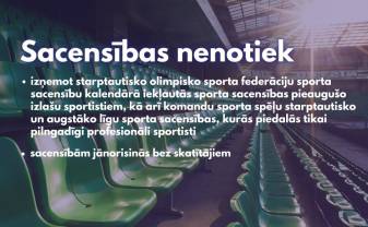 Sportā ārkārtējā situācijā stingrāki ierobežojumi Sportā ārkārtējā situācijā stingrāki ierobežojumi