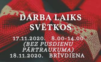 Darba laiks svētkos!