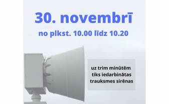 VUGD 30.novembrī veiks trauksmes sirēnu pārbaudi