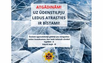 VUGD atgādina: atrasties uz ūdenstilpju ledus ir bīstami