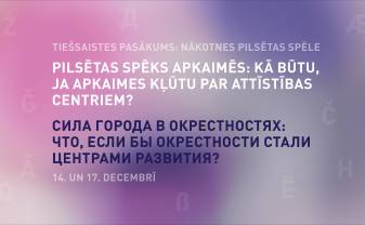 Jaunnedēļ notiks Nākotnes pilsētas spēle “Pilsētas spēks apkaimēs: Kā būtu, ja apkaimes kļūtu par attīstības centriem?”