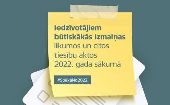 Iedzīvotājiem būtiskākās izmaiņas likumos un noteikumos 2022. gada sākumā
