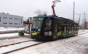 Daugavpilī kursē 4. maršruta tramvajs