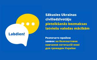 Sākusies Ukrainas civiliedzīvotāju pieteikšanās latviešu valodas mācībām