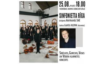 “Muzikālā augusta” pēdējo ceturtdienu atklās orķestris “Sinfonietta Rīga” “Muzikālā augusta” pēdējo ceturtdienu atklās orķestris “Sinfonietta Rīga”