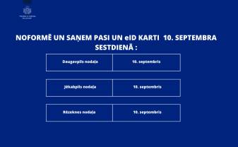 10. SEPTEMBRĪ PMLP DAUGAVPILS NODAĻĀ VARĒS NOFORMĒT PASES UN EID KARTES