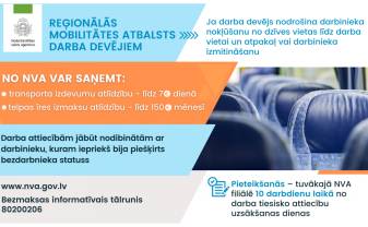 NVA piedāvā jaunu pakalpojumu – reģionālās mobilitātes atbalstu darba devējiem NVA piedāvā jaunu pakalpojumu – reģionālās mobilitātes atbalstu darba devējiem