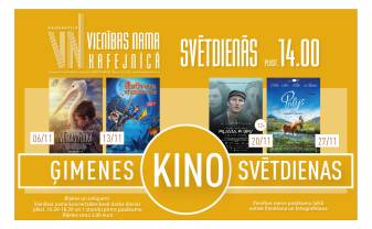 Vienības nams aicina uz Ģimenes kino svētdienām Vienības nams aicina uz Ģimenes kino svētdienām