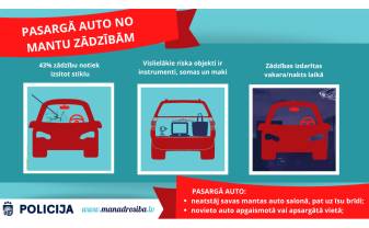 Valsts policija aicina pasargāt savus auto no mantu zagļiem