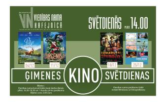 Vienības nams decembrī aicina uz Ģimenes kino svētdienām Vienības nams decembrī aicina uz Ģimenes kino svētdienām