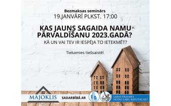 Aicina uz bezmaksas e-semināru par māju apsaimniekošanu Aicina uz bezmaksas e-semināru par māju apsaimniekošanu