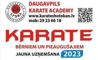 JAUNA UZŅEMŠANA: KARATE BĒRNIEM UN PIEAUGUŠAJIEM