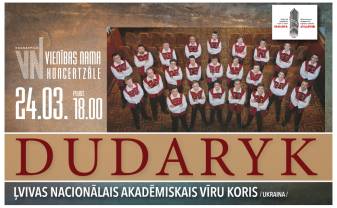 Šovakar Vienības namā uzstāsies Ukrainas Nacionālais akadēmiskais vīru koris “Dudaryk” Šovakar Vienības namā uzstāsies Ukrainas Nacionālais akadēmiskais vīru koris “Dudaryk”