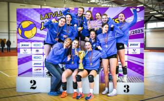 Latvijas U17 čempionātā uzvaru svin Daugavpils BJSS volejbolistes