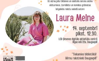 Daugavpilī viesojas latgaliešu komiksu grāmatas autore Laura Melne Daugavpilī viesojas latgaliešu komiksu grāmatas autore Laura Melne