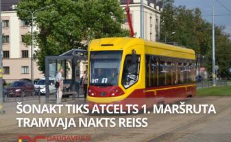 Šonakt atcels 1. maršruta tramvaja pēdējo reisu