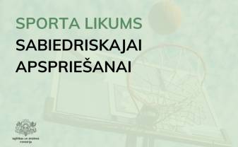 Jaunais sporta likums nodots sabiedriskajai apspriešanai