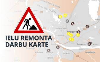 Pieejama Daugavpils ielu remontdarbu interaktīvā karte Pieejama Daugavpils ielu remontdarbu interaktīvā karte
