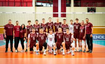 U‑22 Latvijas volejbola izlase noslēdz Eiropas čempionāta kvalifikāciju ar trešo vietu
