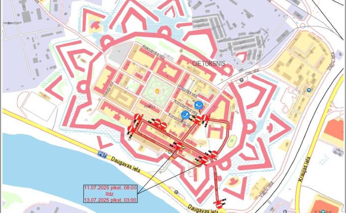 Festivāla “Dinaburga 1812. Miers” laikā ierobežos satiksmi Daugavpils cietoksnī
