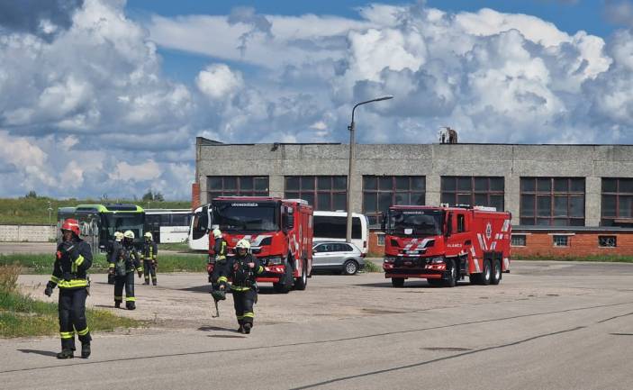 SIA “Daugavpils satiksme” teritorijā notika VUGD apmācības