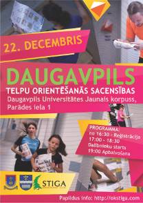 Piedalies pirmajās Daugavpils telpu orientēšanās sacensībās!