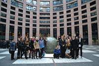 J.Pilsudska Daugavpils valsts poļu ģimnāzijas grupas brauciens uz Eiropas Parlamentu Strasbūrā