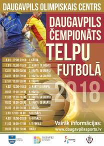 No jaunā gada Daugavpilī startēs pilsētas čempionāts telpu futbolā! No jaunā gada Daugavpilī startēs pilsētas čempionāts telpu futbolā!