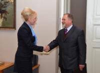 Domes priekšsēdētāja tikās ar Baltkrievijas ģenerālkonsulu