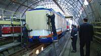 В депо трамвайного предприятия прибыл первый белорусский вагон (ВИДЕО)